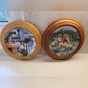 The Hamilton Collection Mischief Makers and Golden Retrievers plates